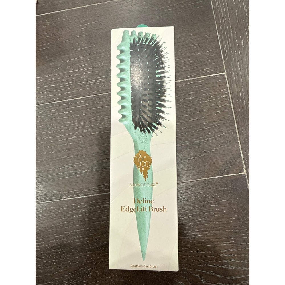 Bounce Curl Define EdgeLift Brush Mint Green Vegan Boar Bristle Styling Tool